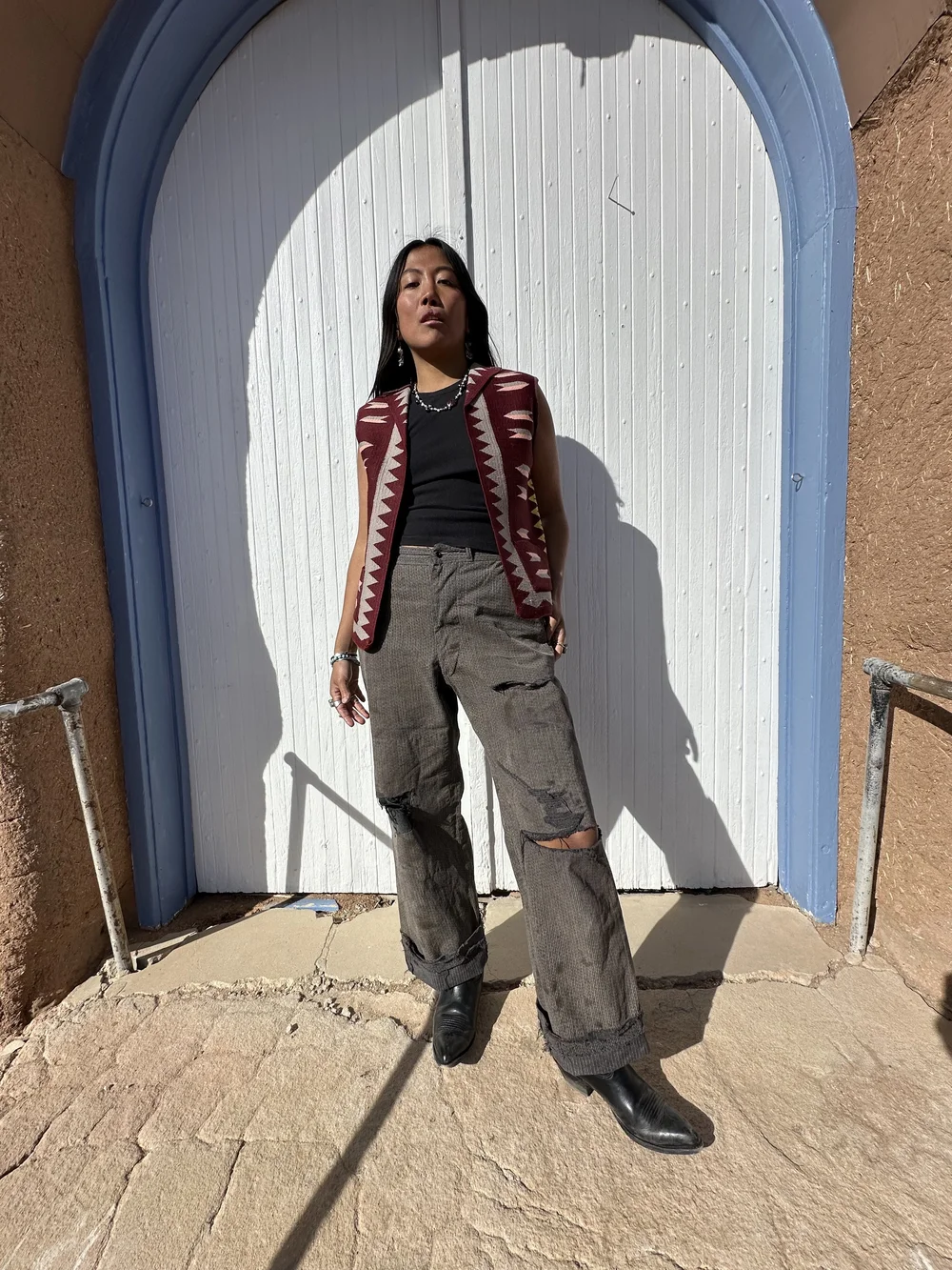 Vintage Navajo Woven Eye Dazzler Vest — ESPERANZA VINTAGE